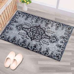 Alfombra Gris con Medallones: Estilo Étnico Turco, Fácil de Limpiar, Alfombra Estampada, Alfombra de Chenilla - Product Image 5