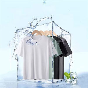 Camiseta de Hombre de Talla Grande, Holgada, Transpirable, de Secado Rápido, de Malla de Seda de Hielo, con Logotipo Personalizado Bordado OEM, Precio de Fábrica de China y Bangladesh - Product Image 2