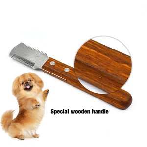 Cuchillo pelador profesional para el cuidado de mascotas, herramienta de hoja de acero inoxidable de doble cara - Product Image 4