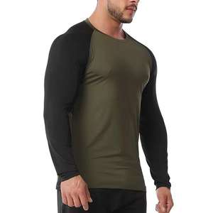 Conception personnalisée Vente en gros Chemises athlétiques extensibles à séchage rapide respirantes Chemises de sport à manches longues Slim Fit Gym T-shirts pour hommes - Product Image 4
