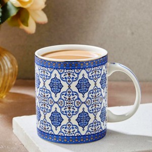 Blue Ceramic Mug Top Selling Wooden And Resin Salad Server <b>set</b> and <b>Utensil</b> Handmade items - Product Image 5