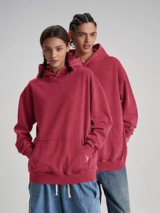 Oversized Pullover Hoodie Mujeres OEM Venta al por mayor Fleece Sudadera Manga larga Impresión personalizada Fabricante directo - Product Image 5