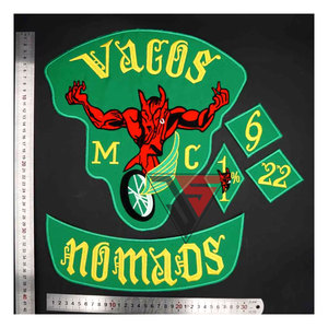 <span class=keywords><strong>Biker</strong></span> Xe Máy Vest Trở Lại Vagos Nomads MC Các Bản Vá Lỗi <span class=keywords><strong>5</strong></span> Pcs Thiết Lập May Mặc Cho Áo Khoác Tùy Chỉnh Kích Thước Lớn Thêu Các Bản Vá Lỗi Thiết Lập - Product Image 1