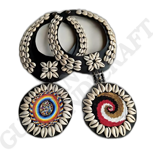 Collar de tela de alta calidad hecho a mano negro blanco flor bordado en forma de cuero ajustable cadena bloqueo costura - Product Image 1