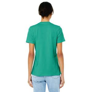 T-Shirt manches courtes femme 100% Airlume en coton peigné et annelé 32 simple 4.2 oz sarcelle en Jersey décontracté - Product Image 3
