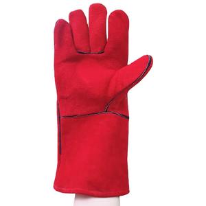 Guantes de dedos completos de cuero dividido de oveja de alta resistencia OEM Guantes de seguridad de doble palma Características anticorte ignífugas industriales para - Product Image 5