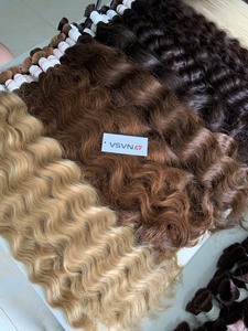 Super Double Drawn Bulk Vietnamese Hanoi Virgin Human Hair Extensions Full Ends 18-30 Inches Natural Wavy <b>Bleached</b> All Colors - Product Image 4