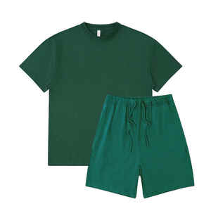 Survêtement pour hommes, court au genou et chemise en coton, logo personnalisé, vêtements de sport confortables OEM ODM, vente en gros directe d'usine - Product Image 3