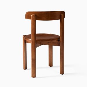 Simple Dining <b>Chair</b> with High Quality Solid <b>Teak</b> Wood in a Glossy Dark Brown Finish for Indoor Outdoor Dining Use. - Product Image 5