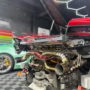 Tuyaux d'échappement en alliage de titane Vortex - soudure à l'échelle de poisson, épaisseur de 1,5 mm pour Lamborghini Huracan Performante/EVO/STO 5,2L - Product Image 1