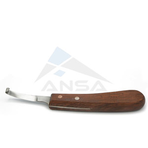 Couteau lame large main gauche maréchal-ferrant cheval équin lame en acier inoxydable manche en bois prix de gros fournisseur en vrac marque OEM - Product Image 2