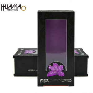 Boîte d'emballage en papier pliable personnalisée avec fenêtre transparente pour cosmétiques, vente en gros - Product Image 1