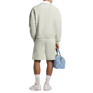 Custom Men's Spring Half-Zip Cotton Blend Premium Mid-Weight Knit Pullover Luxury Embellishments Anti-Wrinkle Solid Zipper-Up - Product Image 6