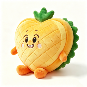 Peluche Ananas Personnalisée, Coussin en Peluche Fruité en Forme de Cœur, Animal en Peluche Fruit Tropical - Product Image 3