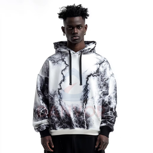 Sweat à capuche thermique de qualité supérieure pour homme, nouveau design grande taille, respirant, en polaire française, motif uni, impression numérique, prêt pour l'hiver, confortable - Product Image 3