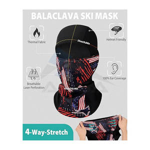 Pasamontañas de Invierno con Cobertura Total para Hombre y Mujer, Máscara Facial Térmica y Transpirable para Clima Frío al Aire Libre, Bandera de Estados Unidos - Product Image 4