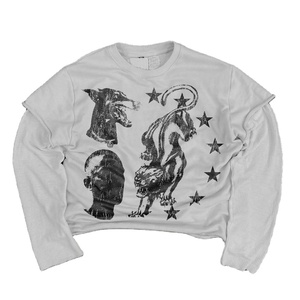 T-shirt personnalisé sérigraphié pour hommes Chemises à manches longues en coton vintage à double épaisseur T Shirt personnalisé à double épaisseur pour hommes/2024 - Product Image 1