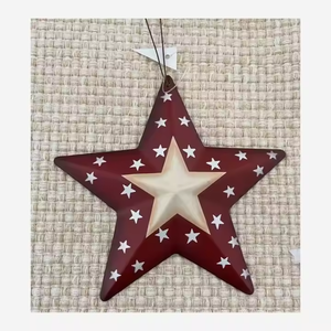 Ornements suspendus de qualité supérieure Affichage des tendances des étoiles de Noël en métal et ornements suspendus avec des couleurs et des tailles personnalisées disponibles - Product Image 1