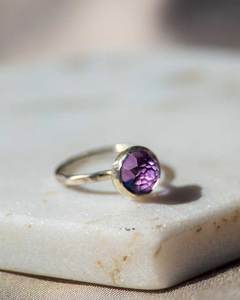 Bague Vintage en Pierre d'Améthyste en Argent Sterling 925 Solide Design Romantique Femme Fille Anniversaire Cadeaux de Mariage en gros vrac - Product Image 1