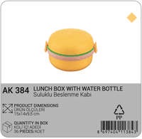 Boîte à lunch multifonctionnelle AFOSSA PP en forme de burger, plateau à collation, séparateurs amovibles, couvercle hermétique - Portable, sans BPA, design moderne pour la maison