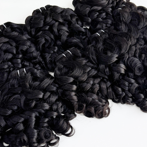 Mèches de cheveux humains vierges cambodgiens bouclés et rebondissants, noir naturel, sans perte, qualité durable - Product Image 3
