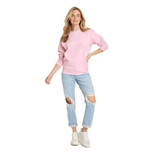 Lupin Felt Moda de mujer Winterwear O-cuello Sudadera de manga larga con logotipo en la espalda Sudaderas con capucha Pullover Venta al por mayor disponible - Product Image 3