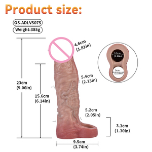 Vibrador <span class=keywords><strong>de</strong></span> pene para hombre, extensor <span class=keywords><strong>de</strong></span> pene, consolador hueco, anillo <span class=keywords><strong>de</strong></span> silicona para pene, 10 modos, juguetes <span class=keywords><strong>de</strong></span> Control remoto para hombre, espesar el pene - Product Image 6