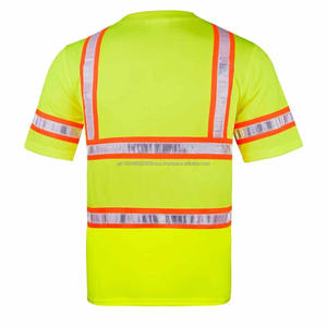 เสื้อโปโลสะท้อนแสงแบบ Hi-Vis สำหรับผู้ชาย ขายส่งแบบ OEM รับทำโลโก้ เสื้อผ้าเพื่อความปลอดภัยแขนสั้น MOQ ต่ำ - Product Image 4