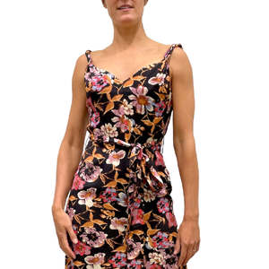 Abito lungo floreale rosso da donna Sam Edelman - Traspirante, stile gotico, per l'ufficio e il tempo libero, taglia 0 - ODM - Product Image 2