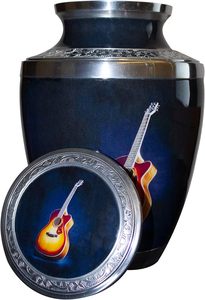 Urne funéraire pour mélomanes, grandes tailles et souvenirs avec sacs en velours, urne funéraire pour guitare avec personnalisation (grande taille) - Product Image 4