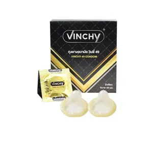 Preservativos Vinchy para homens feitos de látex de borracha natural produto da Tailândia Venda quente melhor qualidade preço de atacado direto da fábrica