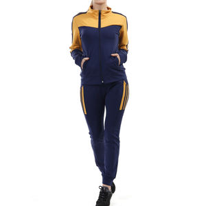 Vente en gros 65% coton 35% polyester coupe ajustée pour femmes été Jogging vêtements de sport respirant séchage rapide écologique motif solide - Product Image 1