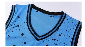 Uniformes de basket-ball sur mesure, logo personnalisé, couleurs personnalisées, unisexe, grandes tailles, respirant, séchage rapide, 100% polyester, sans manches - Product Image 5