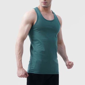 Solid Color Seamless Sleeveless Gym Wear Tank Tops <b>for</b> Training Sports <b>Singlets</b> <b>Men's</b> Casual Cotton Breathable Tank Tops <b>for</b> <b>Men</b> - Product Image 3