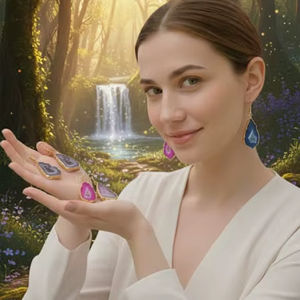 Piedra Druzy de Alta Calidad para Hacer Pendientes, Piedras Naturales Brillantes de la India para Concha y Hueso, 20% de Descuento y Regalo de Año Nuevo - Product Image 5