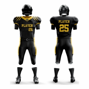 Uniforme de Fútbol Americano Personalizado de la Mejor Calidad, 100% Poliéster, Transpirable, de Secado Rápido, Conjuntos de Manga Corta, Gran Venta - Product Image 5