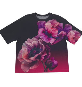 Camisetas de Mujer Elegantes de Primera Calidad, 100% Algodón, Corte Holgado Informal, Impresión Digital 3D, Diseño Personalizado con Logotipo, Suministrado por BD - Product Image 4