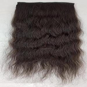 Extensiones de Cabello Remy Indio Virgen de Alta Calidad, Grado 12A, Sin Procesar, Súper Dobles, Estilo Ondulado Negro Natural - Product Image 1