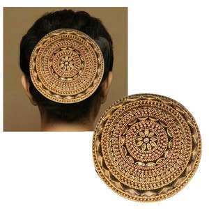 Apurva เข็มกลัดไข่มุกชุบทองหินสีน้ำตาลออสเตรีย1502259ละเอียด - Product Image 1