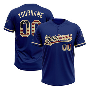 Vente en gros Maillot de baseball léger en polyester pour homme Grande taille Maillot respirant imprimé de softball - Product Image 6