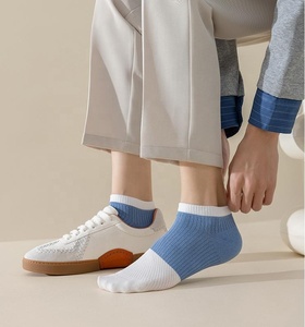 Chaussettes décontractées pour hommes, doublure hiver, 100% coton, séchage rapide, antidérapantes, respirantes, coupe extra basse - Product Image 6