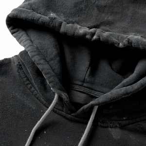 OEM Winter Embroidered Vintage Distress Paint Acid Wash Heavyweight Sun Faded French Terry Oversized Streetwear Men's Hoodies - Product Image 3