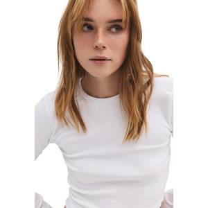 Camiseta de Mujer 100% Algodón, Suave, Transpirable, Estilo Casual Deportivo Y2K, Cuello Redondo, Manga Larga, Talla XL, Versión Mesh Mega Merchant - Product Image 2