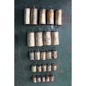 Handmade Rustic Set 24 Recycled Iron Tin Mug Bells Antique Look Vase Decorations for Home Restaurants <b>Wall</b> <b>Decor</b> Handicrafts - Product Image 1