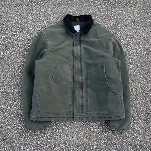 Chaquetas de lona de algodón 100% para hombre Servicio OEM Lona teñida de hilo 2025 - Product Image 6