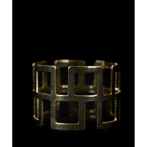 Servilletero geométrico dorado de lujo elegante diseño cuadrado soporte de Metal Decoración de mesa moderna para bodas y comedor - Product Image 4