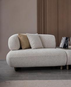 Chesterfield Modern Three Seat Sectional <b>Sofa</b> Set Convertible Extendable Reclining Removable Velvet Boucle Upholstery Mall - Product Image 5