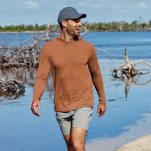 Patrón sólido Ropa de pesca Sudaderas con capucha Camisas Material de poliéster Transpirable UPF Protección solar Manga larga Hombre Pesca con capucha - Product Image 6