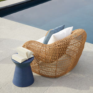 Nouveau moderne unique en osier naturel rotin canapé de jardin chaise un siège mobilier d'extérieur chaise longue - Product Image 4