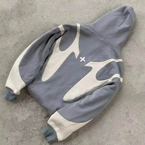 Sweat à capuche personnalisé avec lavage à l'acide pour impression, 100% coton, tricot lourd, veste à capuche - Product Image 4
